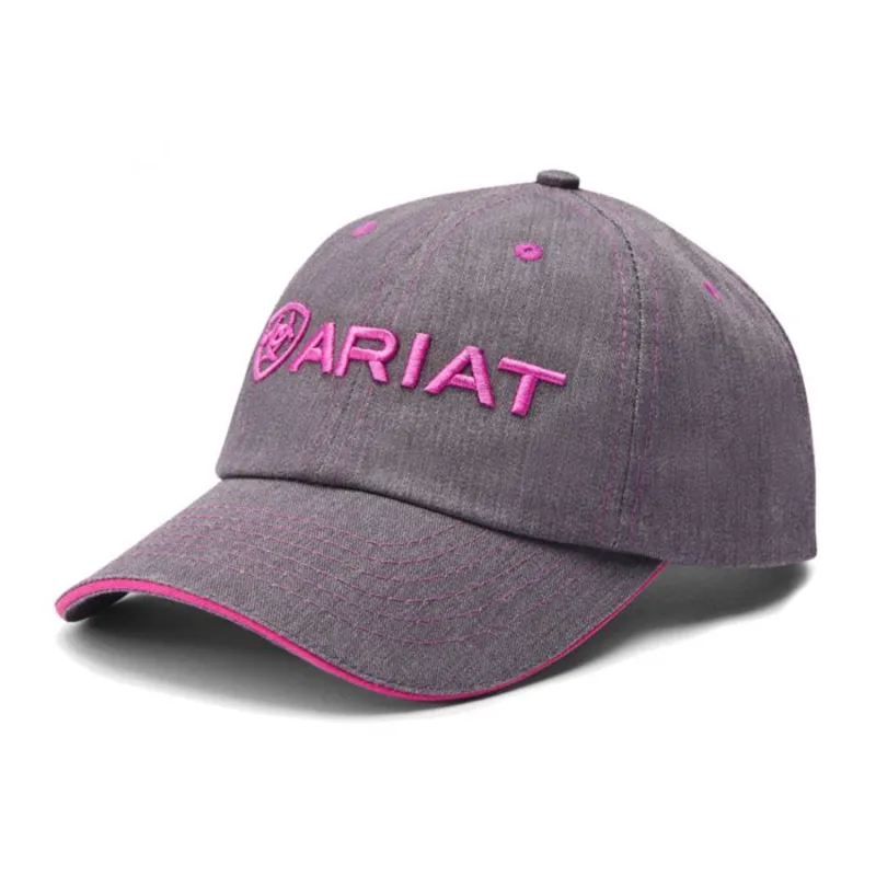 Ariat Adult Team II Cap - Heather Grey/Meadow Mauve